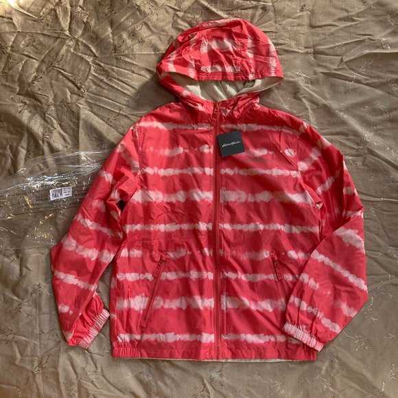 NWT Eddie Bauer Girls Large Windy Ridge Reversible Hooded Jacket Coat $59. - Picture 1 of 5